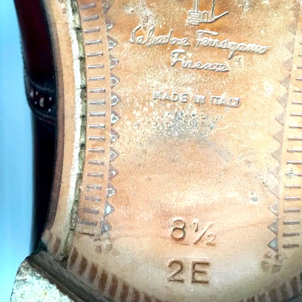 Salvatore Ferragamo Loafers Burgundy Tassel Slip On Shoes SZ 8.5 Made In Italy - Picture 11 of 12